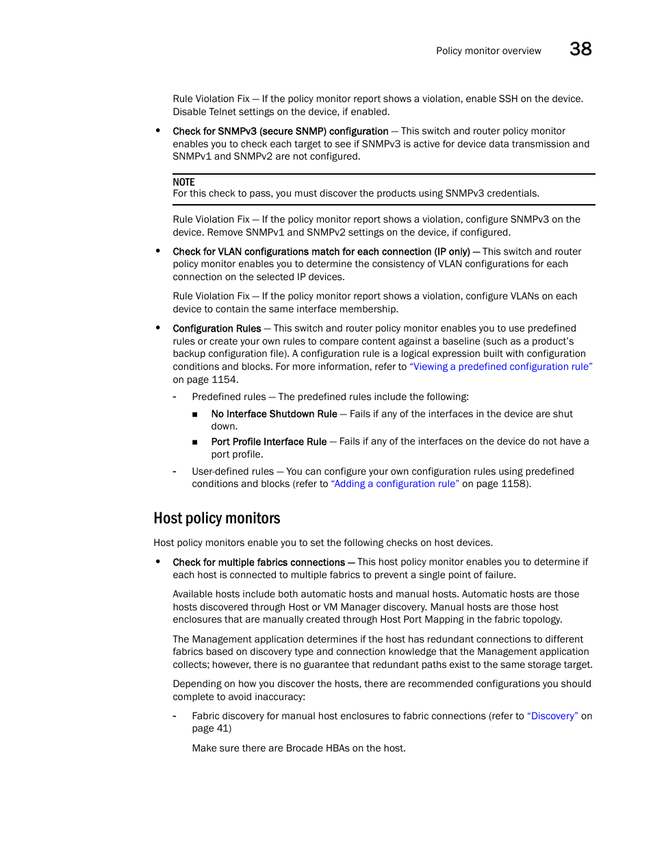 Host policy monitors | Brocade Network Advisor IP User Manual v12.1.0 User Manual | Page 1195 / 1770