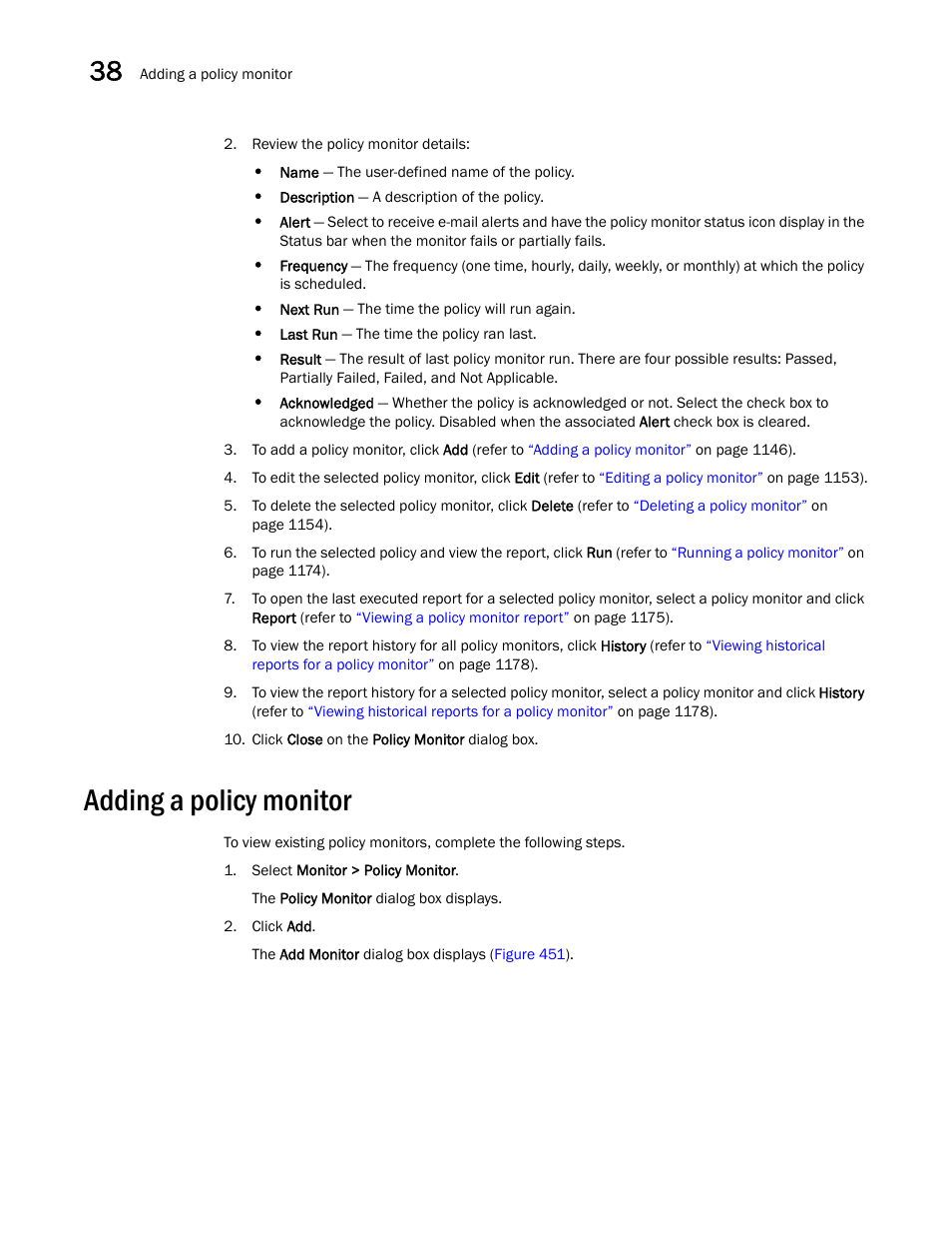 Adding a policy monitor, Adding a policy monitor 6 | Brocade Network Advisor IP User Manual v12.1.0 User Manual | Page 1200 / 1770