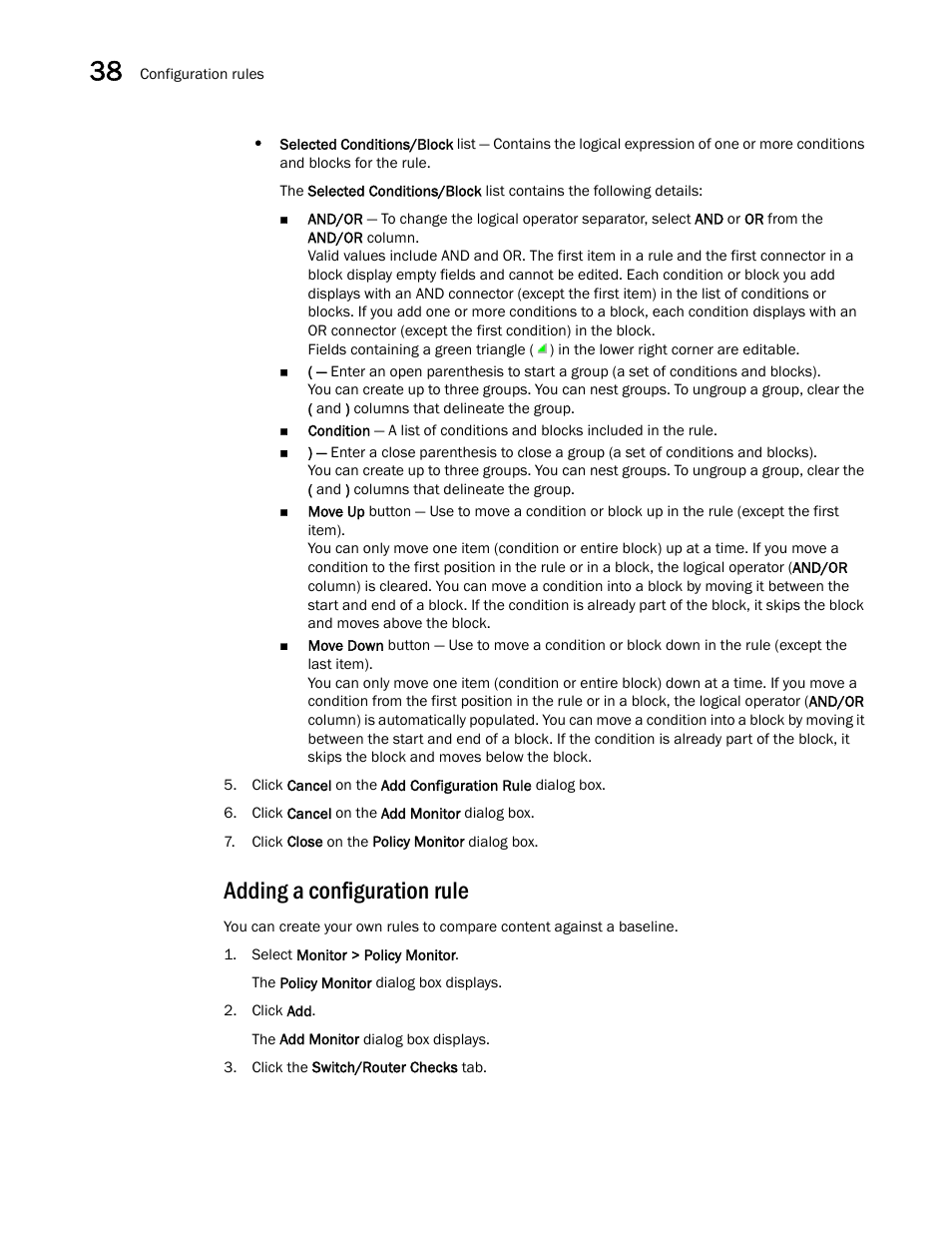 Adding a configuration rule | Brocade Network Advisor IP User Manual v12.1.0 User Manual | Page 1212 / 1770