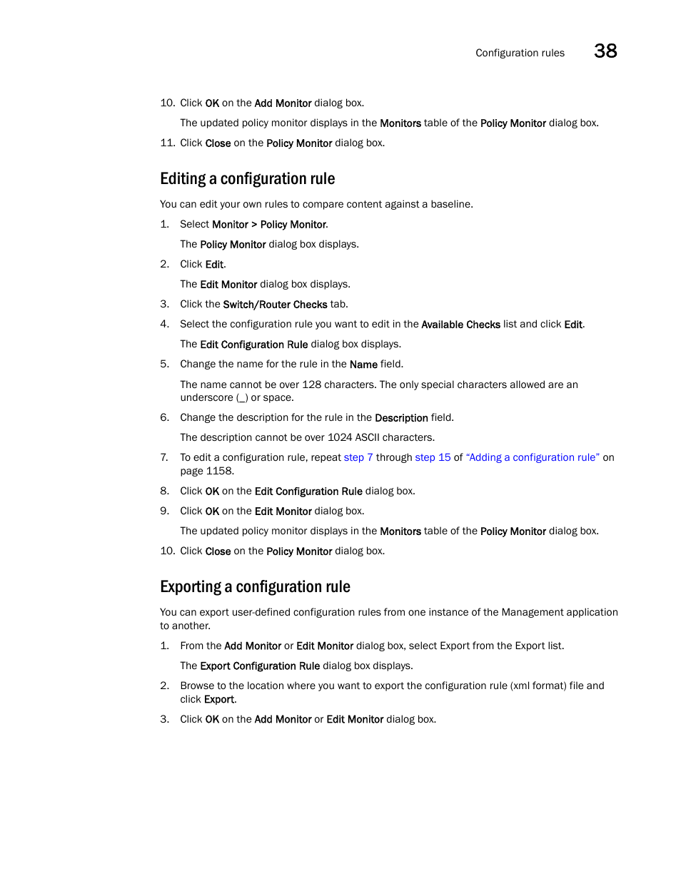 Editing a configuration rule, Exporting a configuration rule | Brocade Network Advisor IP User Manual v12.1.0 User Manual | Page 1215 / 1770