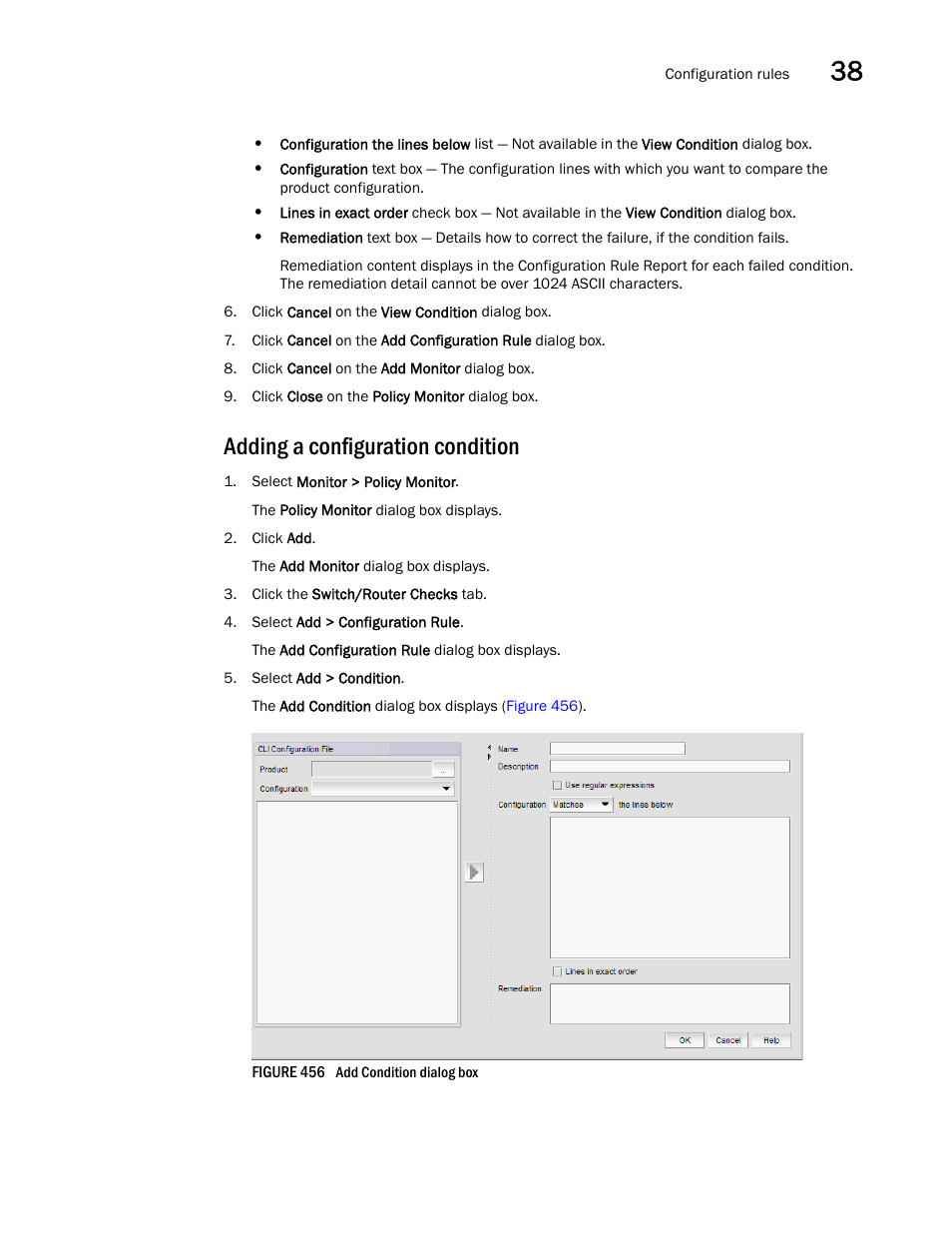 Adding a configuration condition | Brocade Network Advisor IP User Manual v12.1.0 User Manual | Page 1217 / 1770