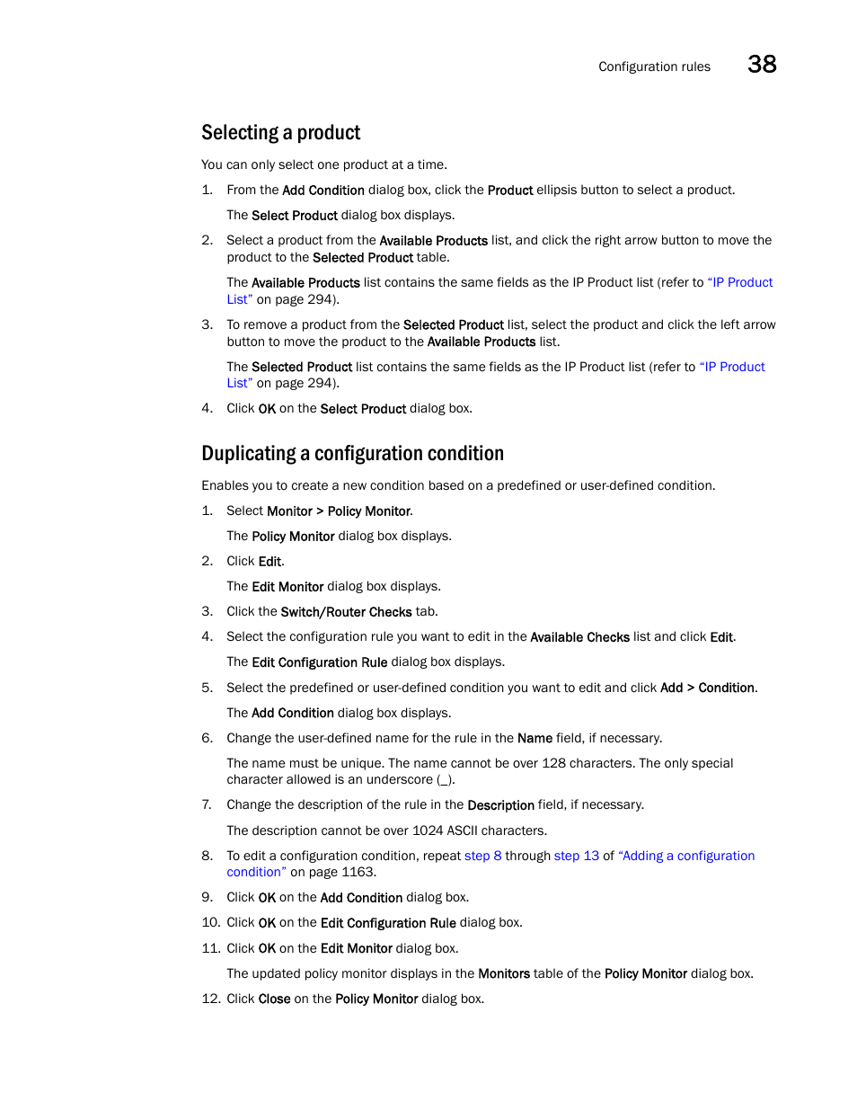 Selecting a product, Duplicating a configuration condition, Eps in | Brocade Network Advisor IP User Manual v12.1.0 User Manual | Page 1219 / 1770