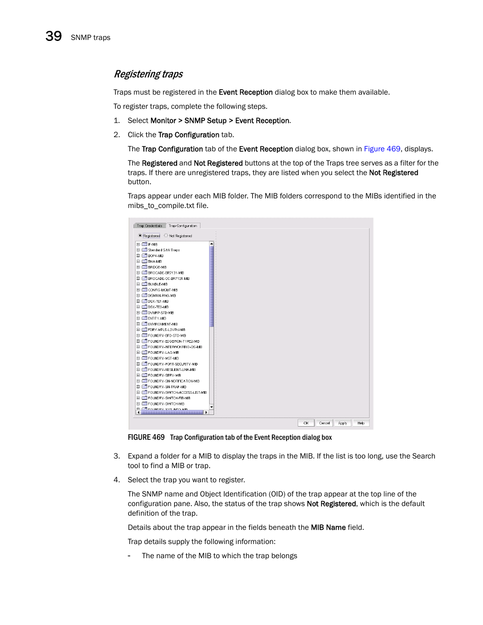 Registering traps | Brocade Network Advisor IP User Manual v12.1.0 User Manual | Page 1250 / 1770