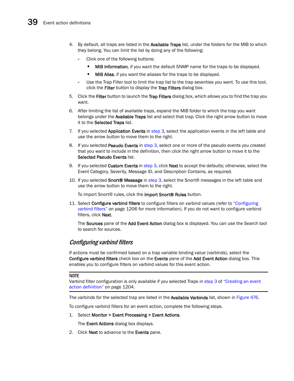 Configuring varbind filters | Brocade Network Advisor IP User Manual v12.1.0 User Manual | Page 1260 / 1770