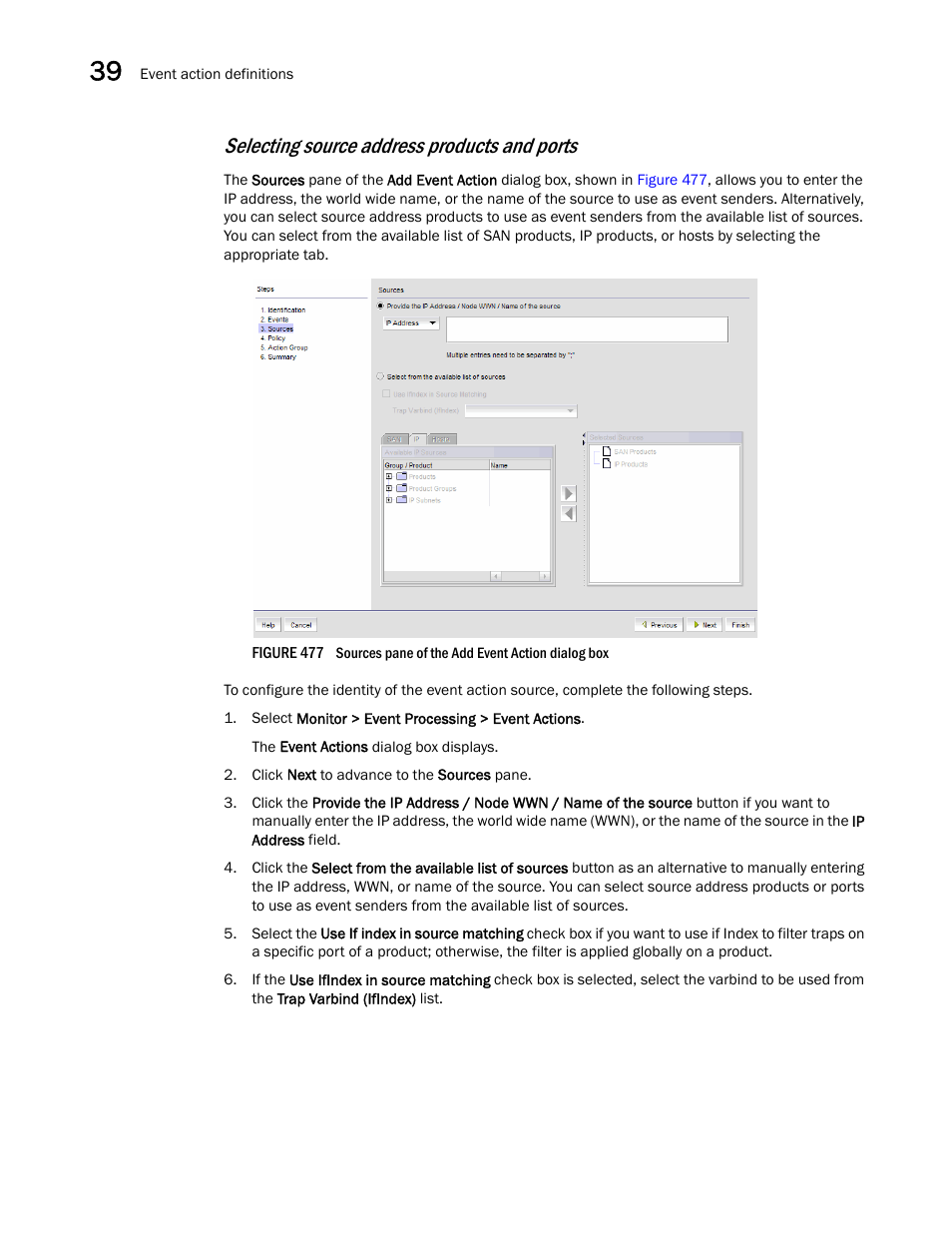 Selecting source, Address products and ports, Selecting source address products and ports | Brocade Network Advisor IP User Manual v12.1.0 User Manual | Page 1262 / 1770