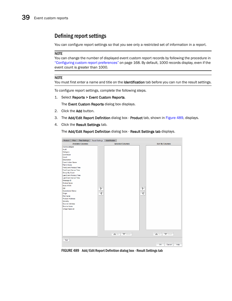 Defining report settings | Brocade Network Advisor IP User Manual v12.1.0 User Manual | Page 1286 / 1770