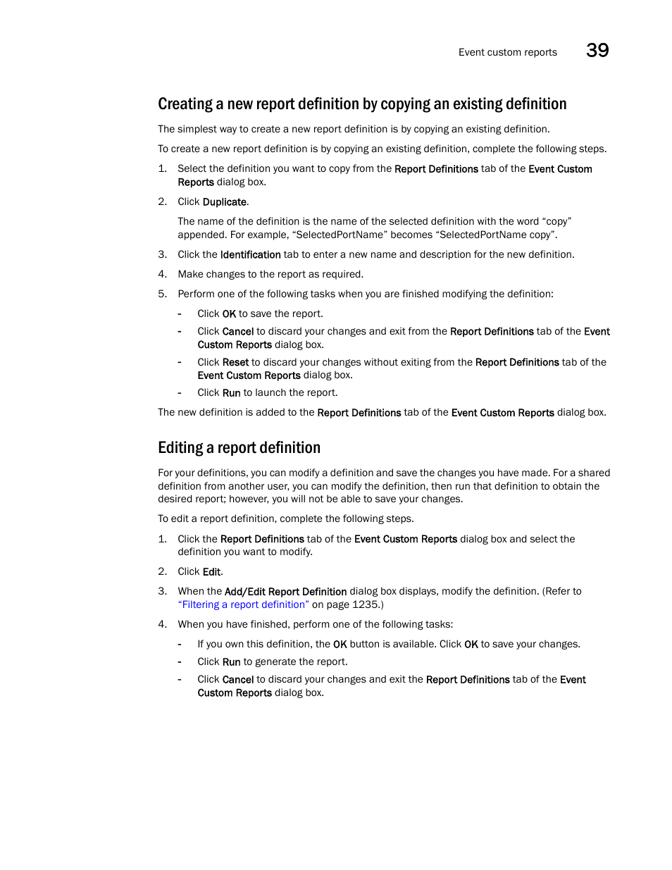 Editing a report definition | Brocade Network Advisor IP User Manual v12.1.0 User Manual | Page 1293 / 1770