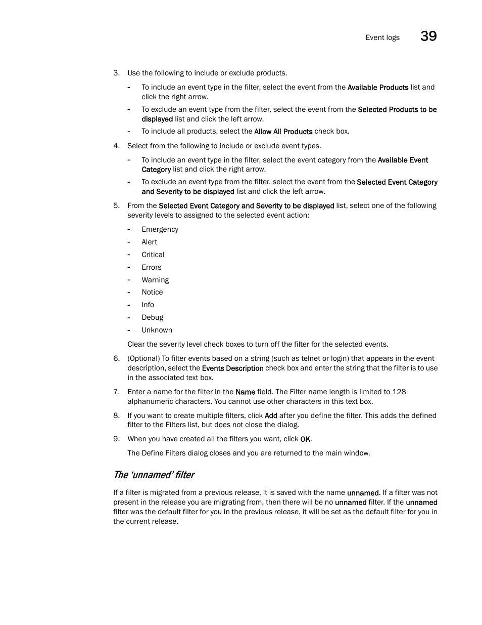 The ‘unnamed’ filter | Brocade Network Advisor IP User Manual v12.1.0 User Manual | Page 1303 / 1770