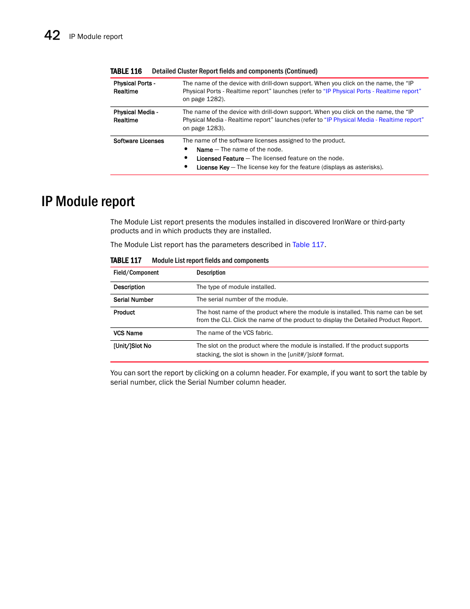 Ip module report, Ip module report 8 | Brocade Network Advisor IP User Manual v12.1.0 User Manual | Page 1332 / 1770