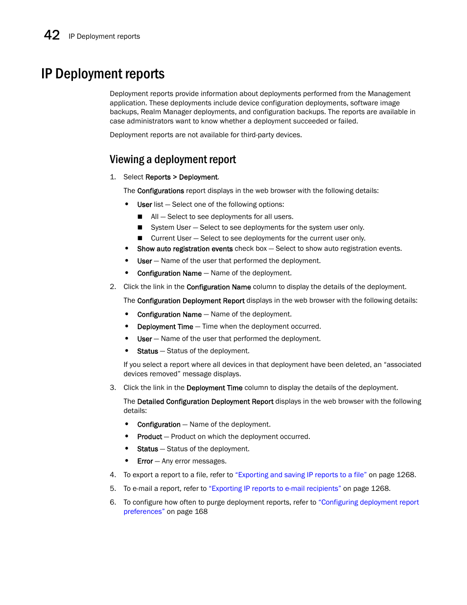 Ip deployment reports, Viewing a deployment report, Viewing a deployment report 4 | Ip deployment reports 4 | Brocade Network Advisor IP User Manual v12.1.0 User Manual | Page 1338 / 1770