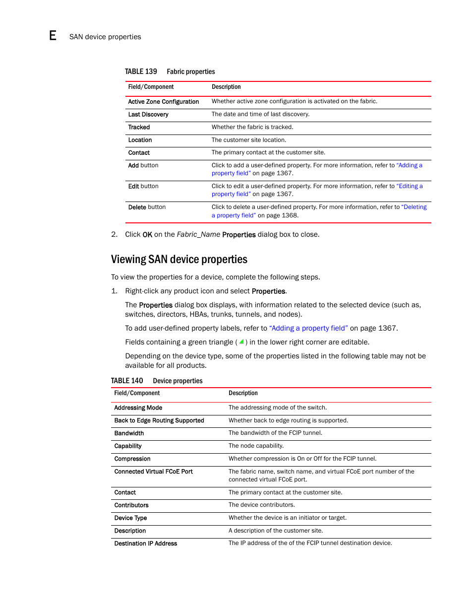 Viewing san device properties | Brocade Network Advisor IP User Manual v12.1.0 User Manual | Page 1394 / 1770