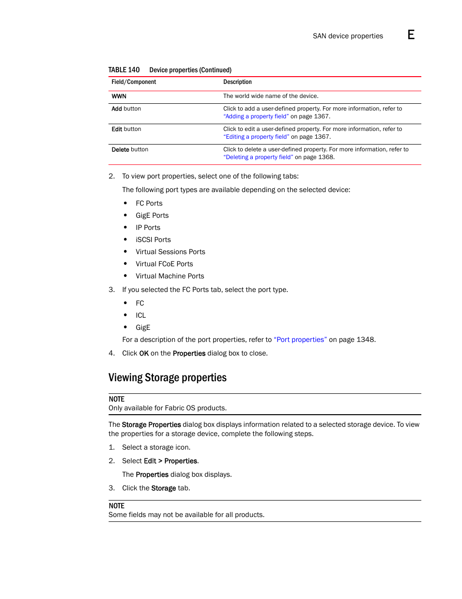 Viewing storage properties | Brocade Network Advisor IP User Manual v12.1.0 User Manual | Page 1397 / 1770