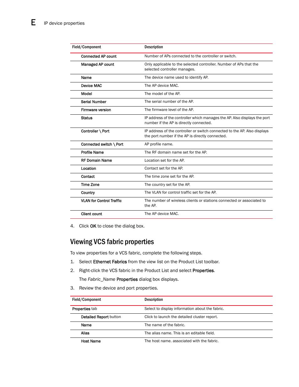 Viewing vcs fabric properties, Viewing vcs fabric, Properties | Brocade Network Advisor IP User Manual v12.1.0 User Manual | Page 1410 / 1770
