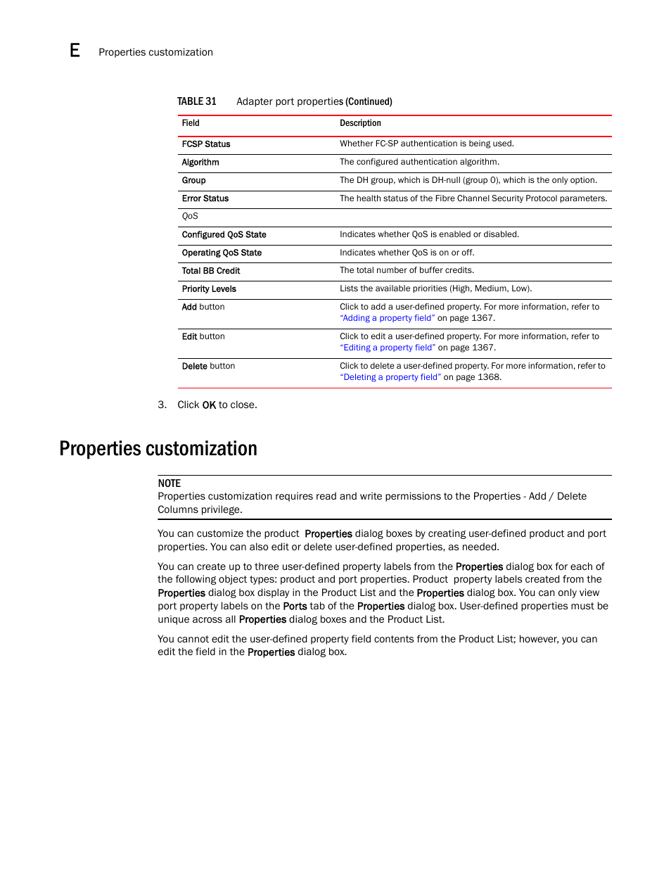 Properties customization, Properties customization 6 | Brocade Network Advisor IP User Manual v12.1.0 User Manual | Page 1420 / 1770