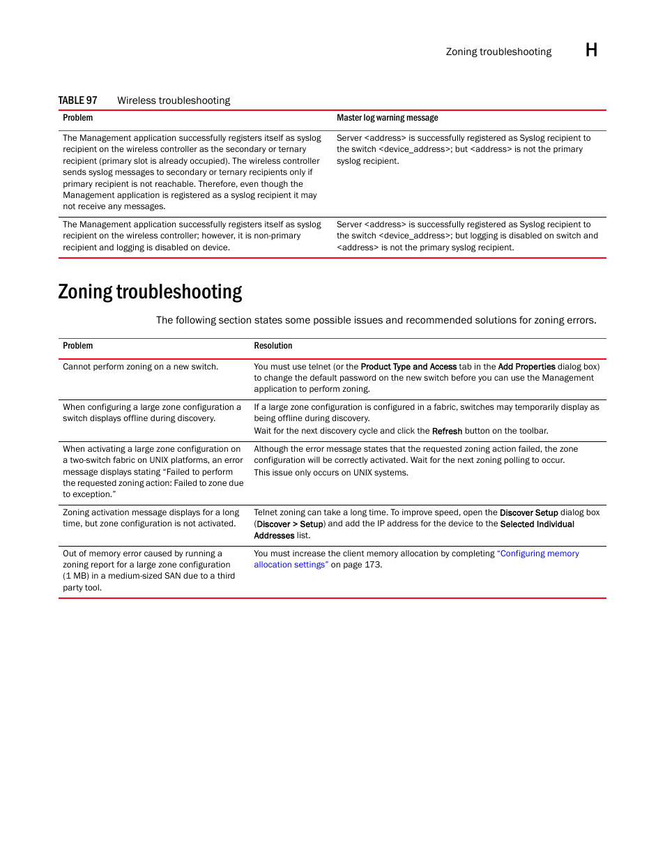 Zoning troubleshooting, Zoning troubleshooting 7 | Brocade Network Advisor IP User Manual v12.1.0 User Manual | Page 1461 / 1770