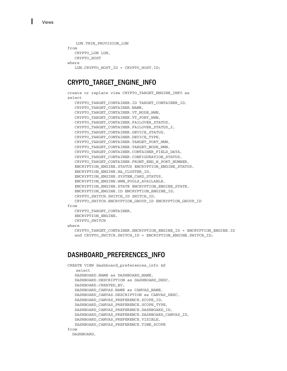 Crypto_target_engine_info, Dashboard_preferences_info | Brocade Network Advisor IP User Manual v12.1.0 User Manual | Page 1674 / 1770