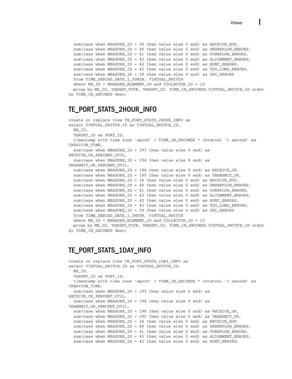 Te_port_stats_2hour_info, Te_port_stats_1day_info | Brocade Network Advisor IP User Manual v12.1.0 User Manual | Page 1679 / 1770