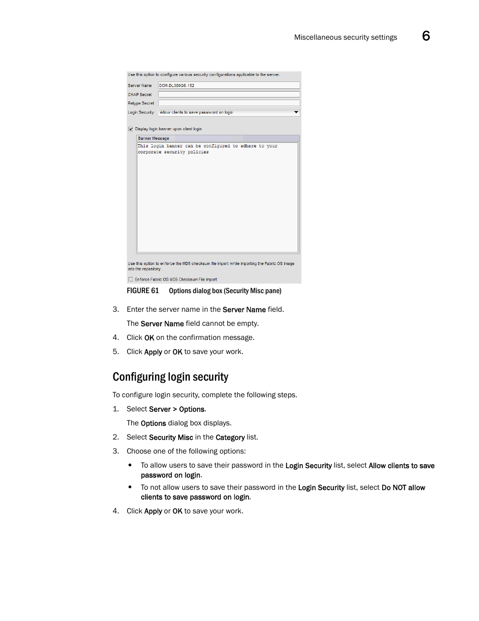 Configuring login security | Brocade Network Advisor IP User Manual v12.1.0 User Manual | Page 211 / 1770