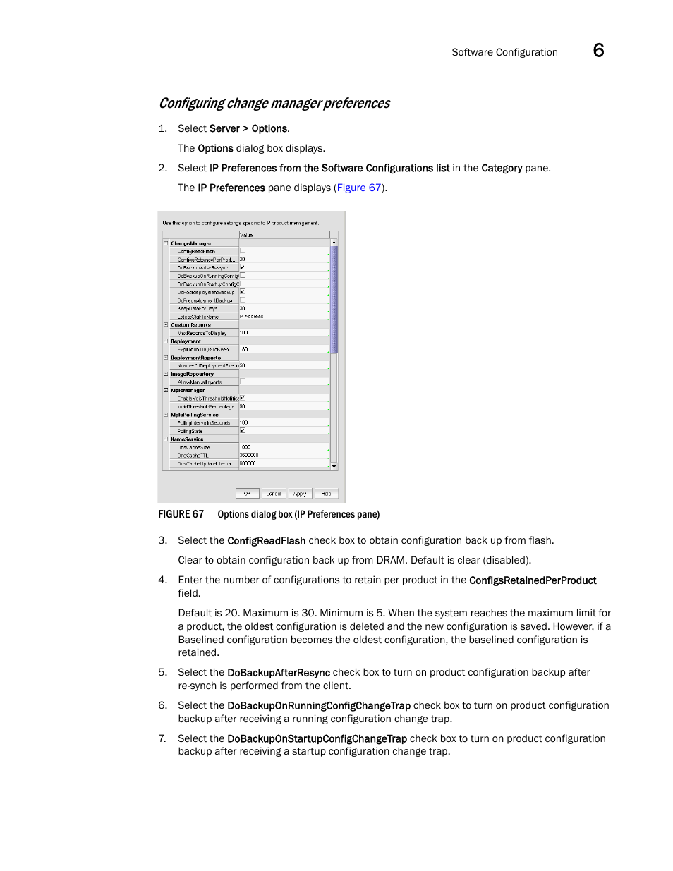 Configuring change manager preferences | Brocade Network Advisor IP User Manual v12.1.0 User Manual | Page 221 / 1770