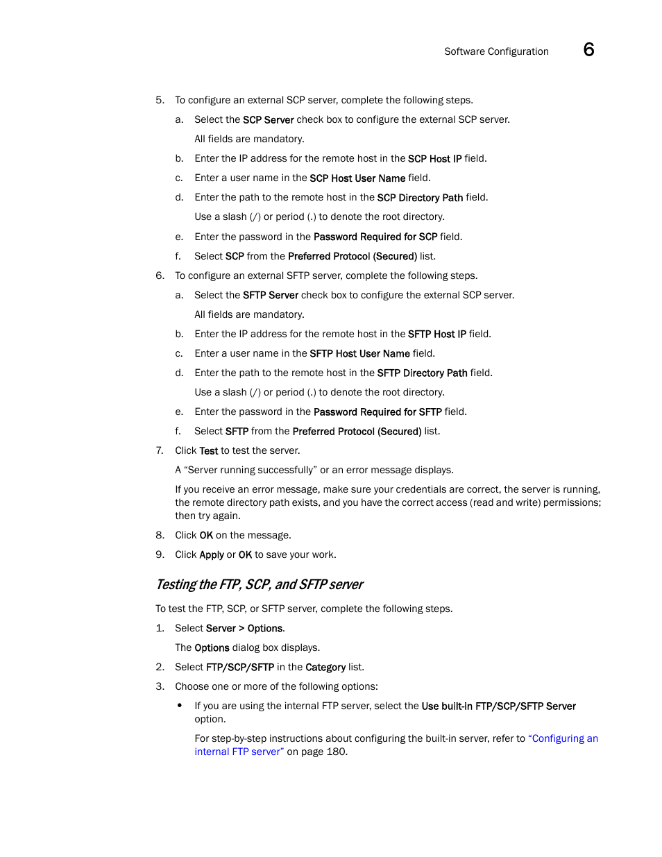 Testing the ftp, scp, and sftp server | Brocade Network Advisor IP User Manual v12.1.0 User Manual | Page 237 / 1770