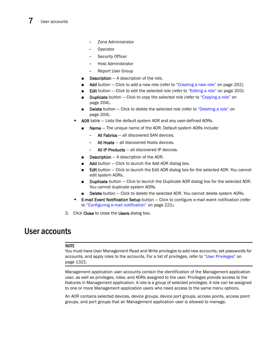 User accounts | Brocade Network Advisor IP User Manual v12.1.0 User Manual | Page 250 / 1770