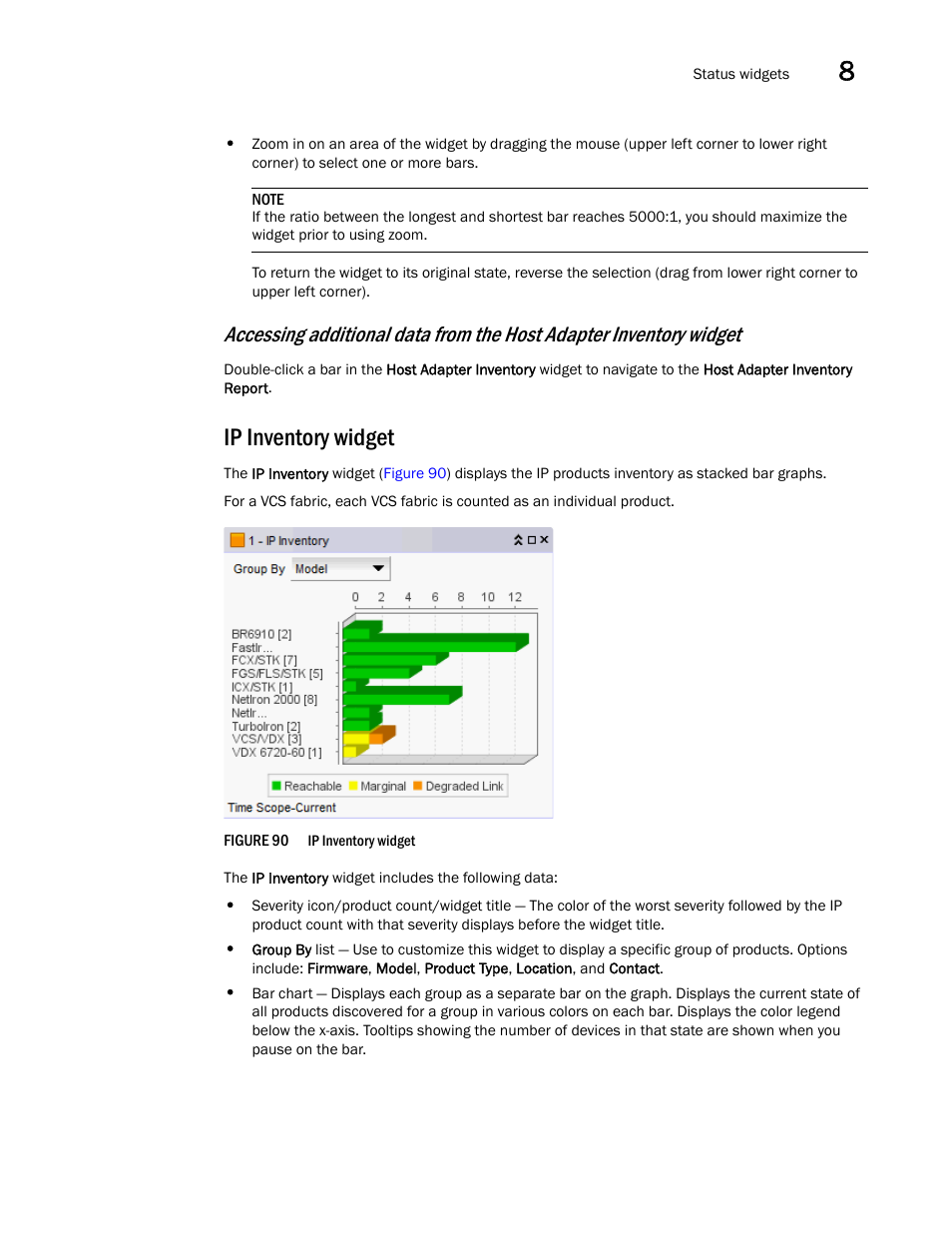 Ip inventory widget | Brocade Network Advisor IP User Manual v12.1.0 User Manual | Page 295 / 1770