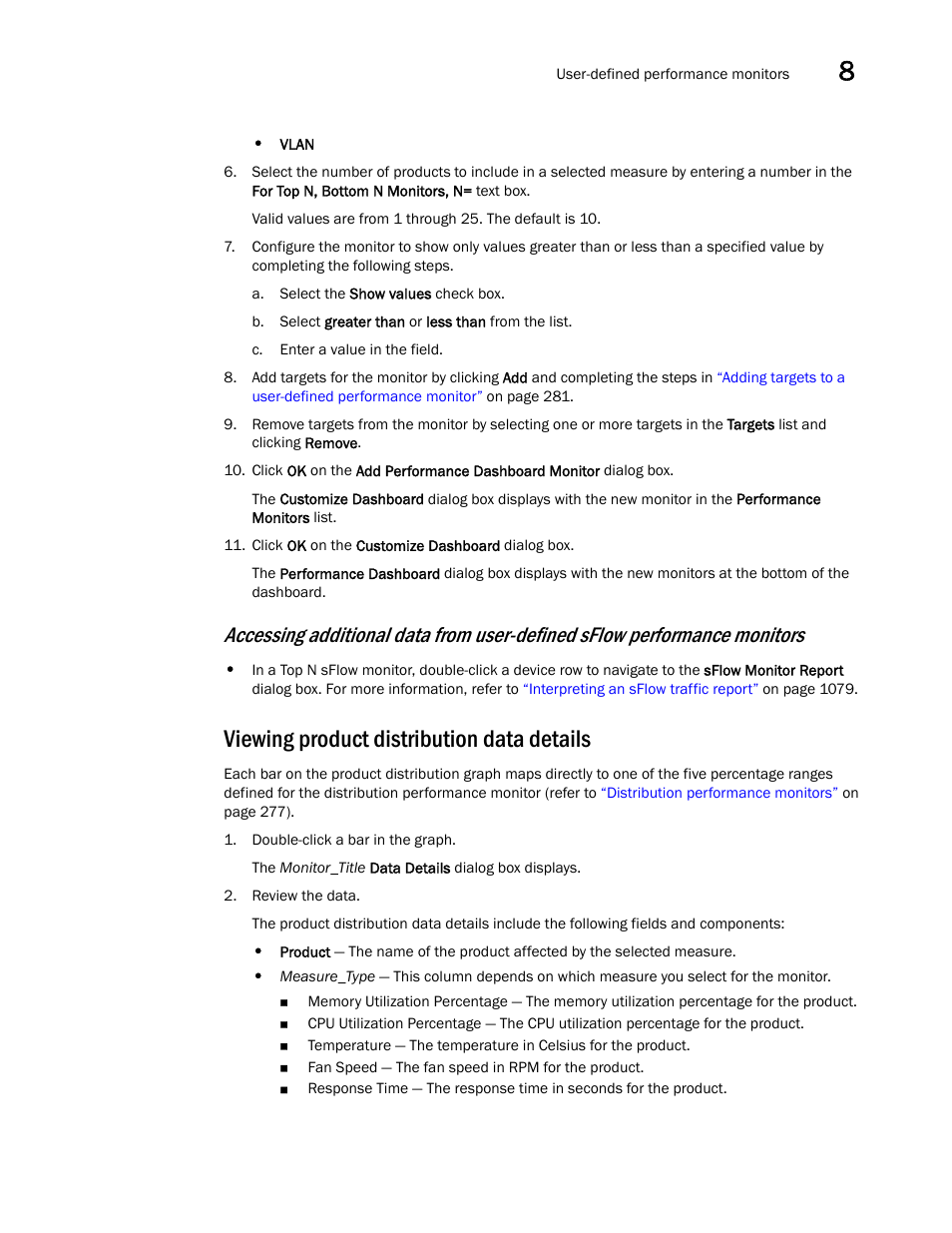 Viewing product distribution data details, Viewing product, Distribution data details | Brocade Network Advisor IP User Manual v12.1.0 User Manual | Page 339 / 1770