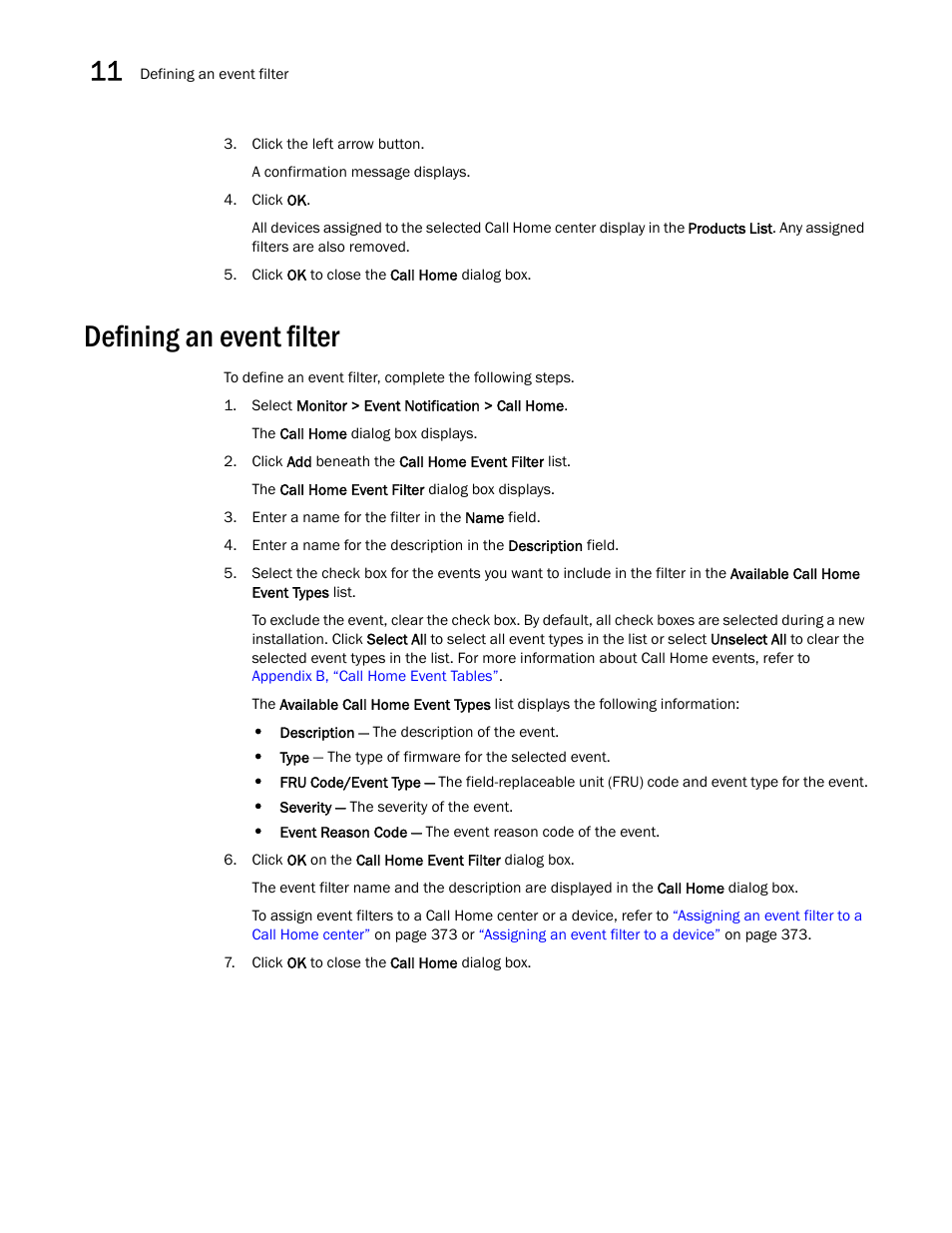 Defining an event filter | Brocade Network Advisor IP User Manual v12.1.0 User Manual | Page 426 / 1770