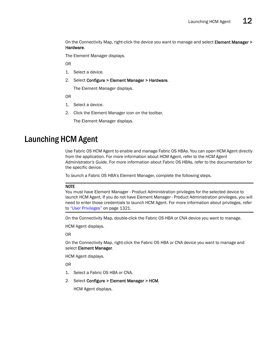 Launching hcm agent | Brocade Network Advisor IP User Manual v12.1.0 User Manual | Page 433 / 1770