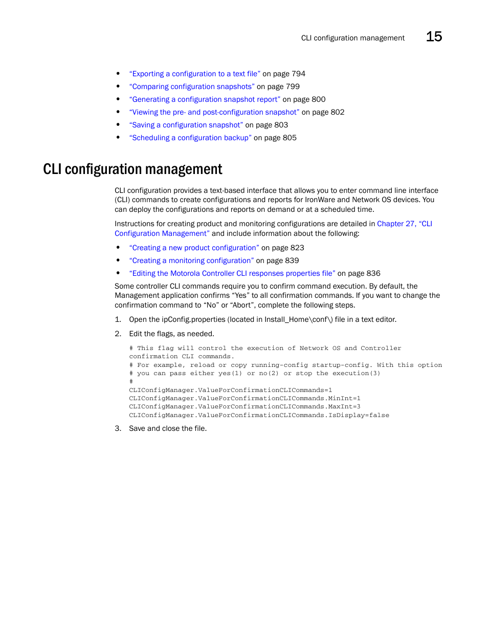 Cli configuration management | Brocade Network Advisor IP User Manual v12.1.0 User Manual | Page 519 / 1770