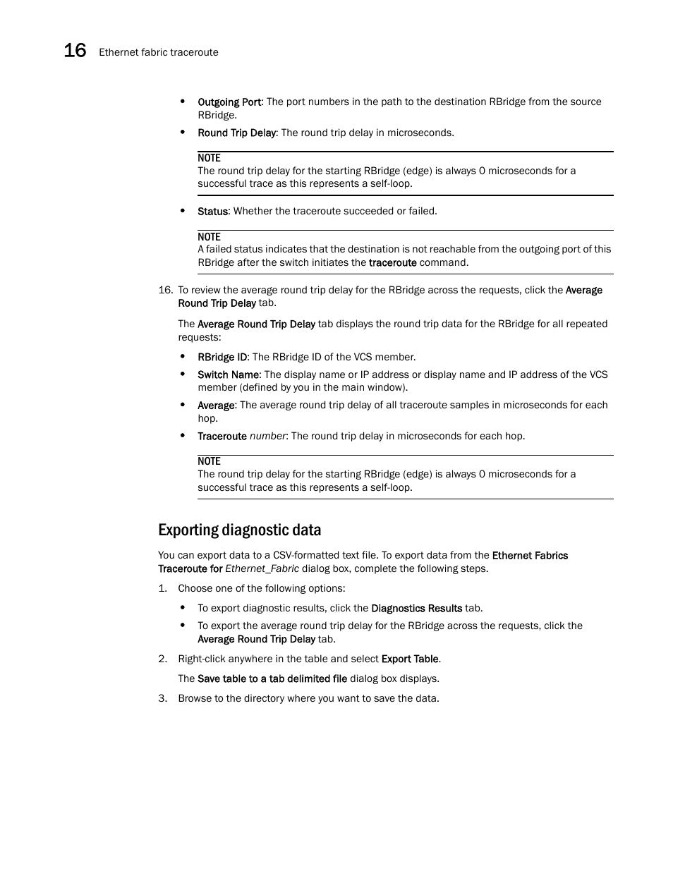 Exporting diagnostic data | Brocade Network Advisor IP User Manual v12.1.0 User Manual | Page 548 / 1770