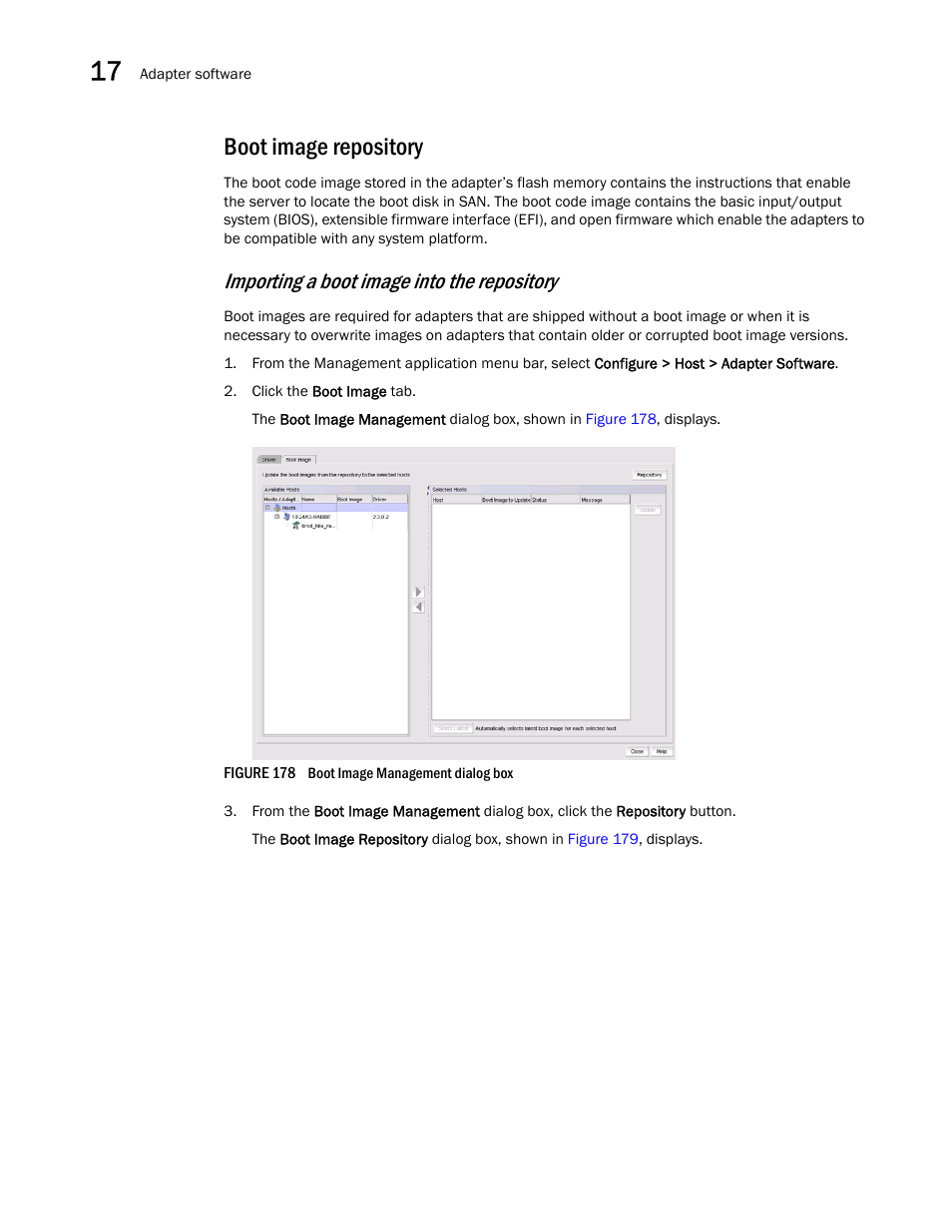 Boot image repository, Importing a boot image into the repository | Brocade Network Advisor IP User Manual v12.1.0 User Manual | Page 560 / 1770