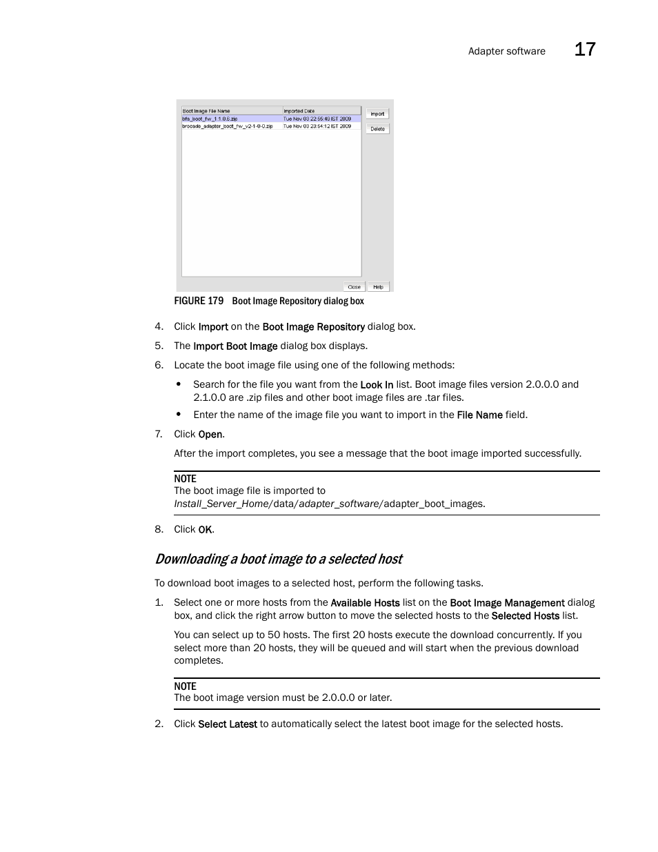 Downloading a boot image to a selected host | Brocade Network Advisor IP User Manual v12.1.0 User Manual | Page 561 / 1770