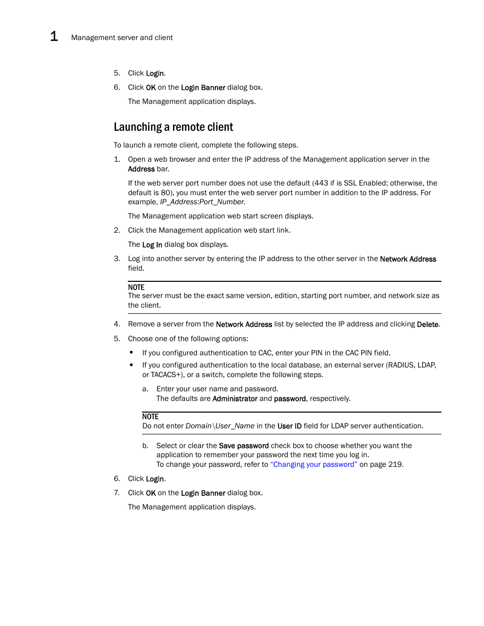 Launching a remote client | Brocade Network Advisor IP User Manual v12.1.0 User Manual | Page 58 / 1770