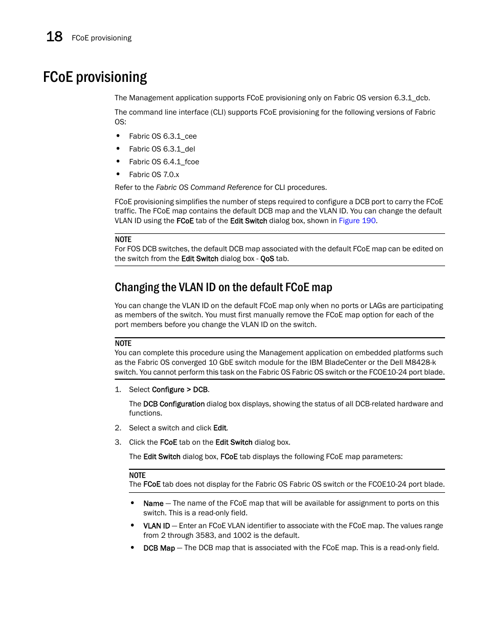 Fcoe provisioning, Changing the vlan id on the default fcoe map | Brocade Network Advisor IP User Manual v12.1.0 User Manual | Page 608 / 1770