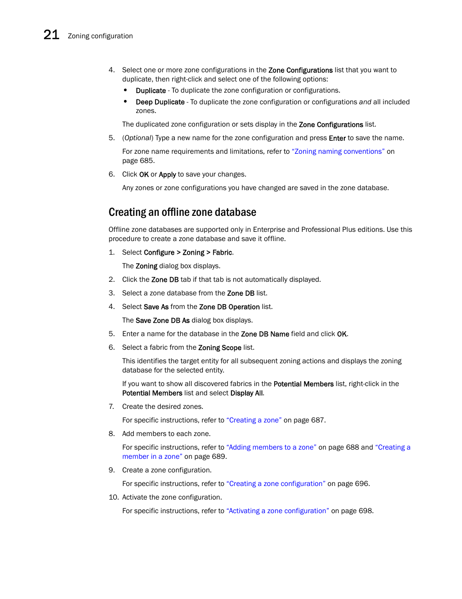 Creating an offline zone database | Brocade Network Advisor IP User Manual v12.1.0 User Manual | Page 756 / 1770