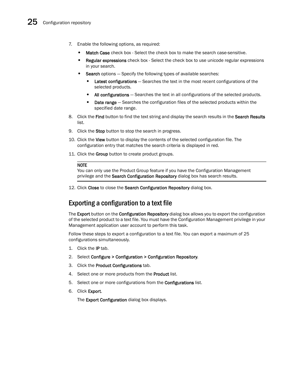 Exporting a configuration to a text file | Brocade Network Advisor IP User Manual v12.1.0 User Manual | Page 848 / 1770