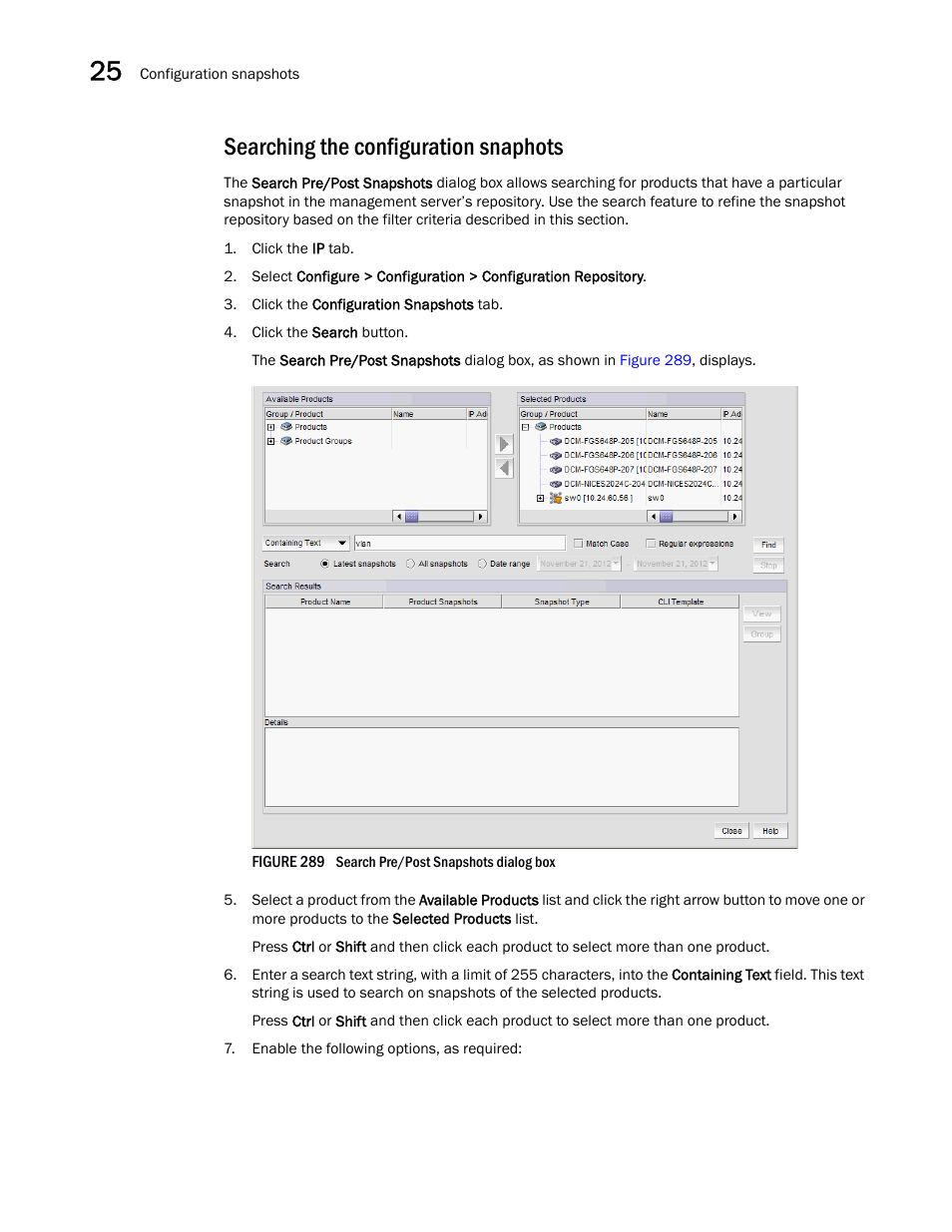 Searching the configuration snaphots | Brocade Network Advisor IP User Manual v12.1.0 User Manual | Page 858 / 1770