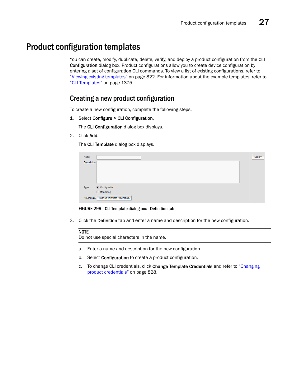 Product configuration templates, Creating a new product configuration, Product | Configuration templates | Brocade Network Advisor IP User Manual v12.1.0 User Manual | Page 877 / 1770