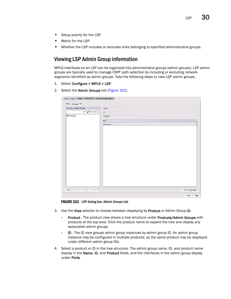 Viewing lsp admin group information | Brocade Network Advisor IP User Manual v12.1.0 User Manual | Page 943 / 1770