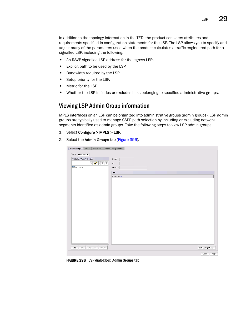 Viewing lsp admin group information | Brocade Network Advisor IP User Manual v12.3.0 User Manual | Page 1029 / 1928