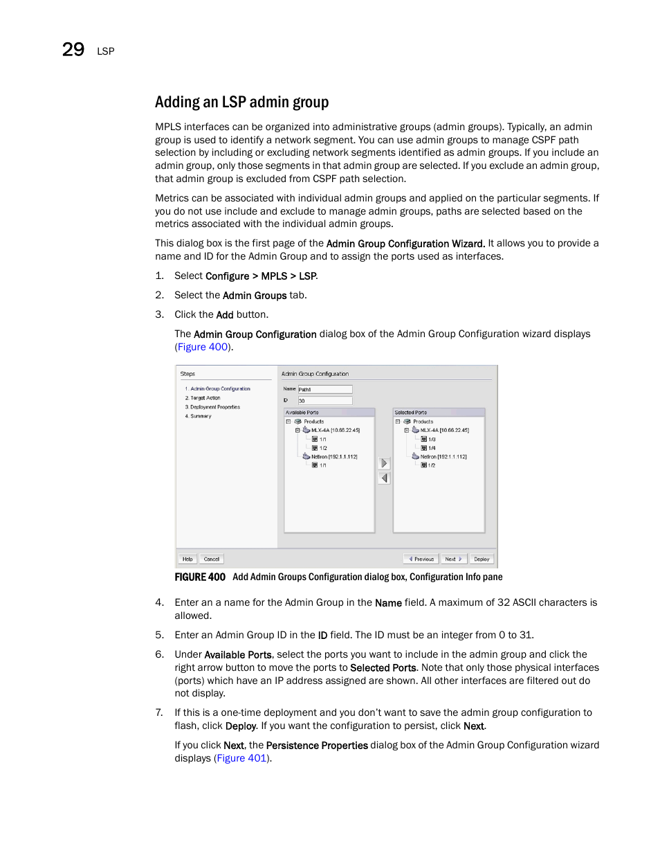 Adding an lsp admin group | Brocade Network Advisor IP User Manual v12.3.0 User Manual | Page 1034 / 1928