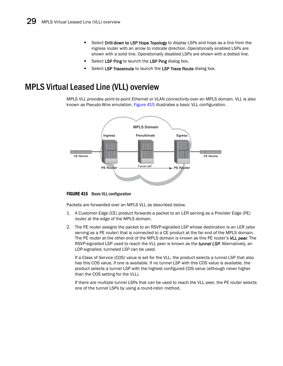 Mpls virtual leased line (vll) overview | Brocade Network Advisor IP User Manual v12.3.0 User Manual | Page 1050 / 1928