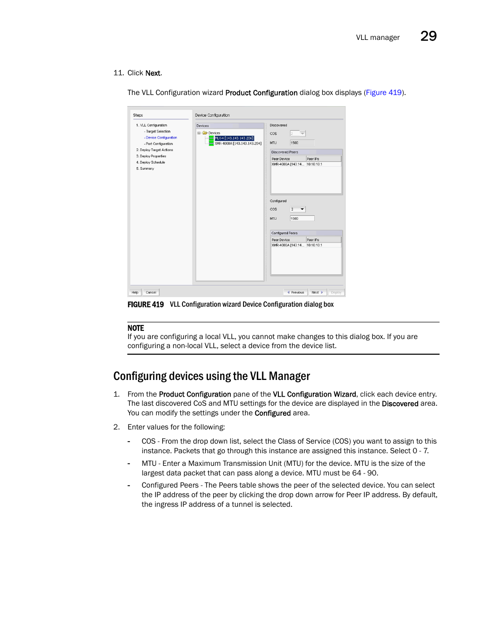 Configuring devices using the vll manager | Brocade Network Advisor IP User Manual v12.3.0 User Manual | Page 1057 / 1928
