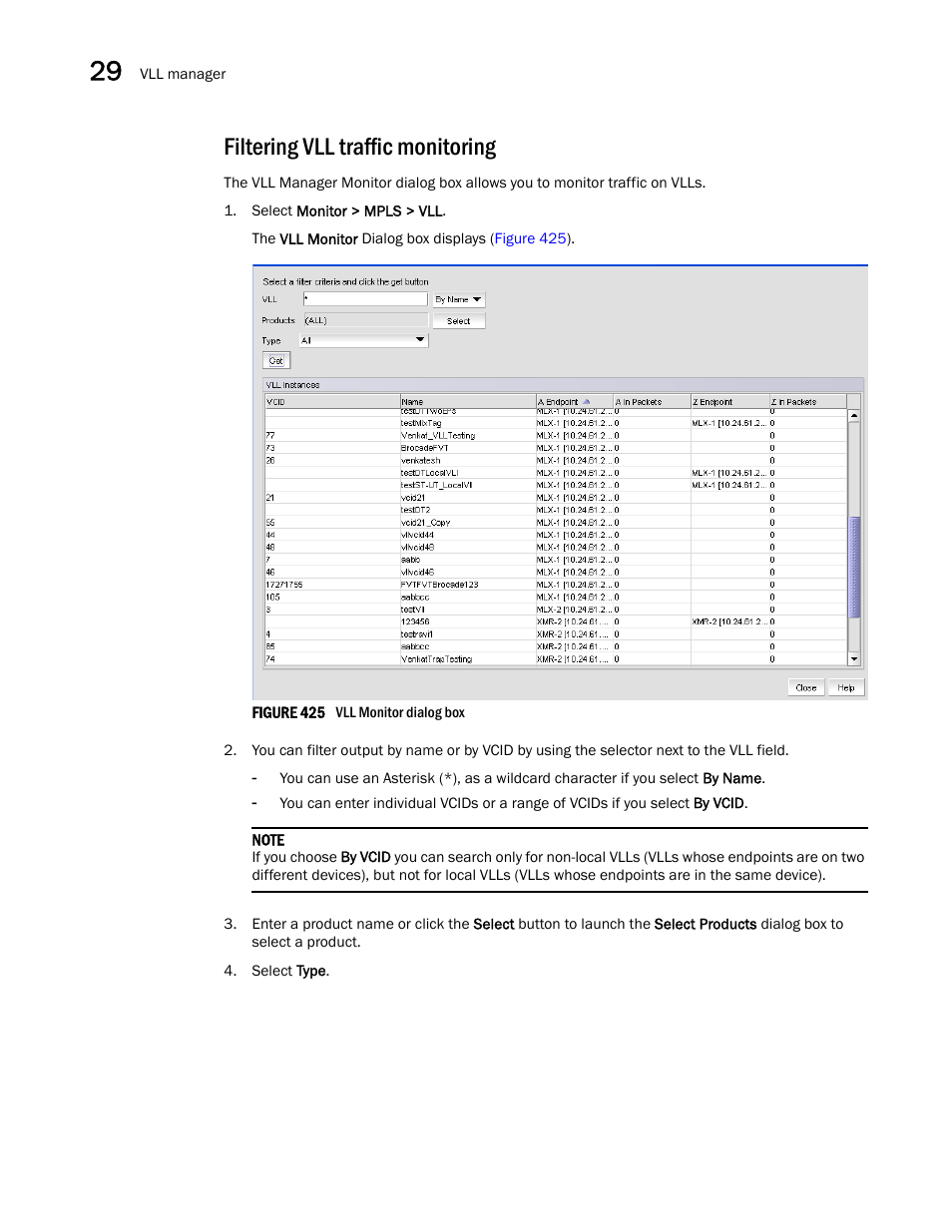 Filtering vll traffic monitoring | Brocade Network Advisor IP User Manual v12.3.0 User Manual | Page 1064 / 1928