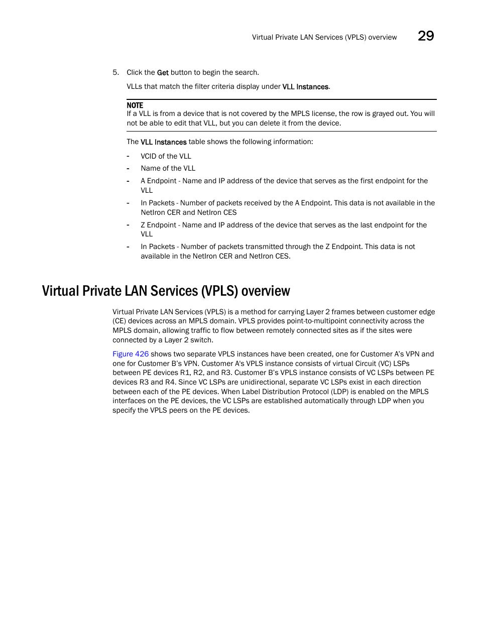 Virtual private lan services (vpls) overview, Virtual private lan services (vpls) overview 3 | Brocade Network Advisor IP User Manual v12.3.0 User Manual | Page 1065 / 1928