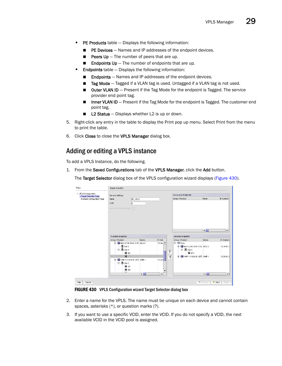 Adding or editing a vpls instance | Brocade Network Advisor IP User Manual v12.3.0 User Manual | Page 1071 / 1928