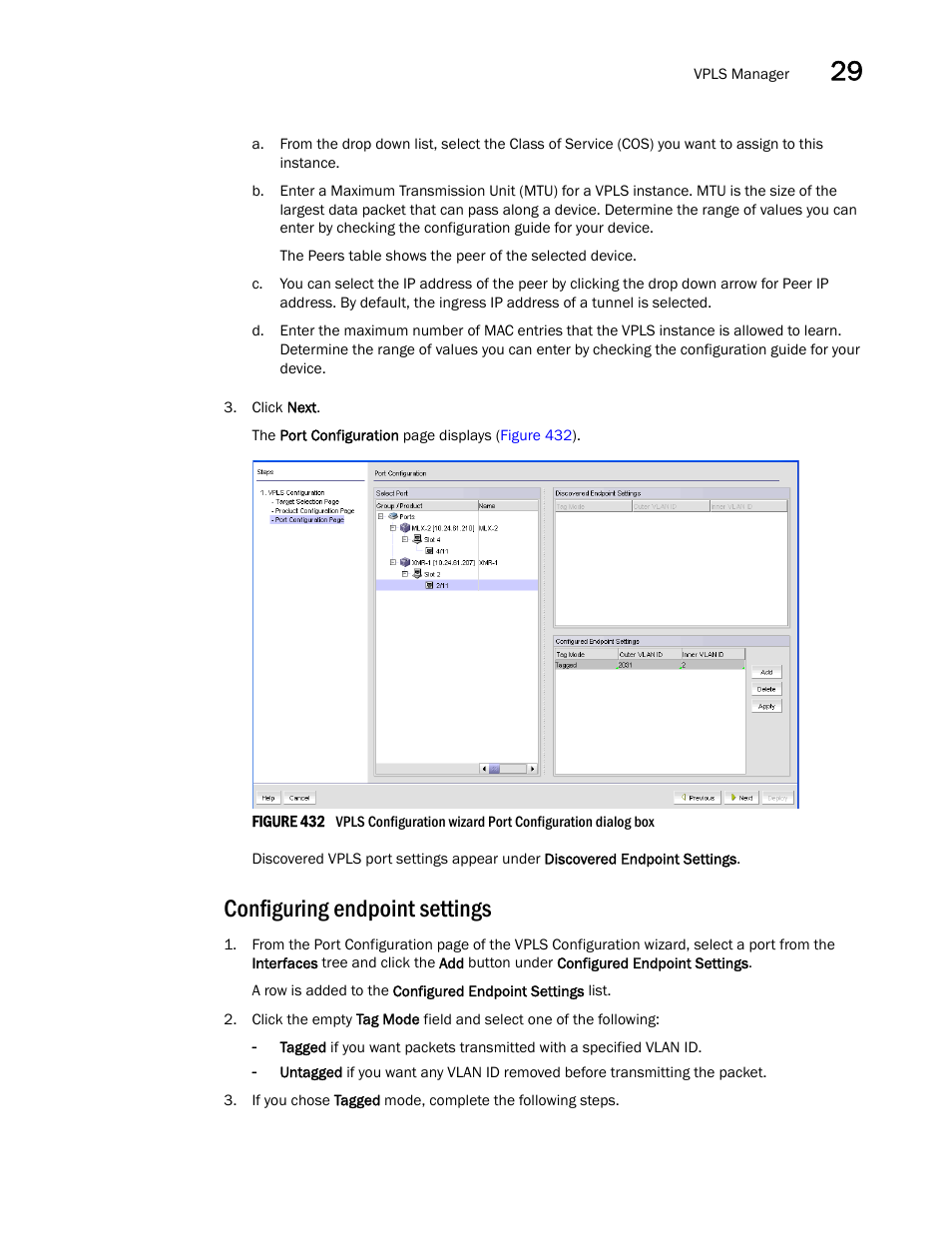 Configuring endpoint settings | Brocade Network Advisor IP User Manual v12.3.0 User Manual | Page 1073 / 1928