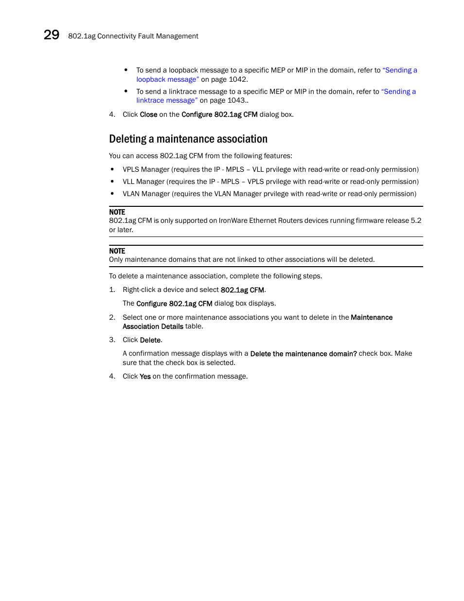 Deleting a maintenance association, Deleting a maintenance, Association | Brocade Network Advisor IP User Manual v12.3.0 User Manual | Page 1092 / 1928