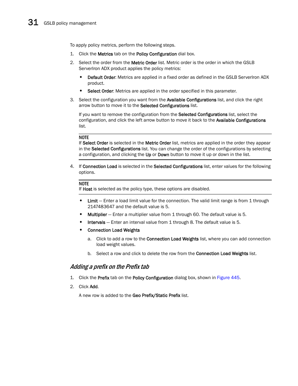 Adding a prefix on the prefix tab | Brocade Network Advisor IP User Manual v12.3.0 User Manual | Page 1110 / 1928